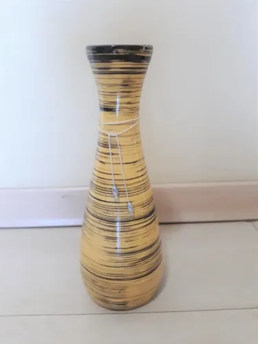 Lindo Vaso de Cerâmica Amarelo Usado
