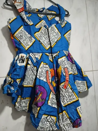 Vestido de tecido africano estampado