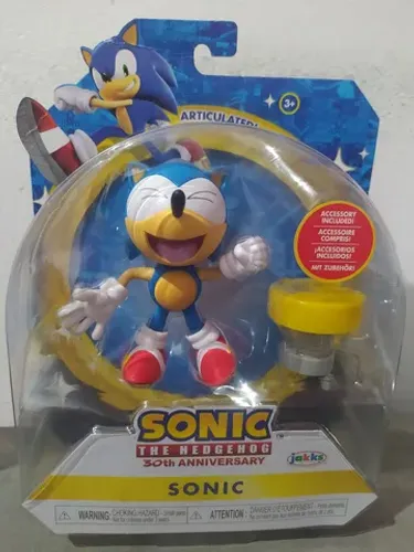 sonic boneco articulado edição 30 anos aniversário sonic tails mario bros sega