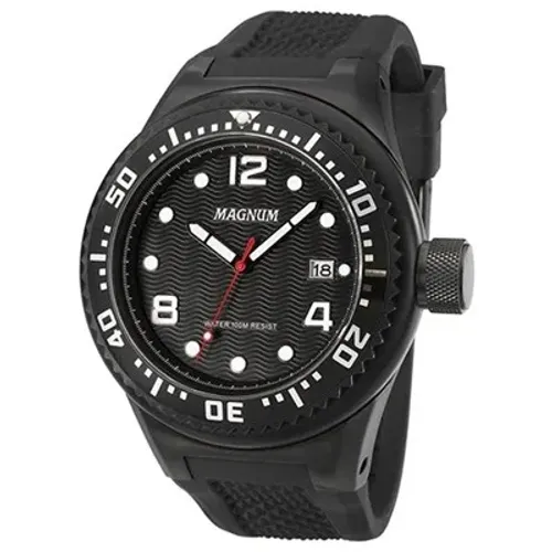 Relógio Masculino Magnum MA34021D Analógico Pulseira de Silicone Preto