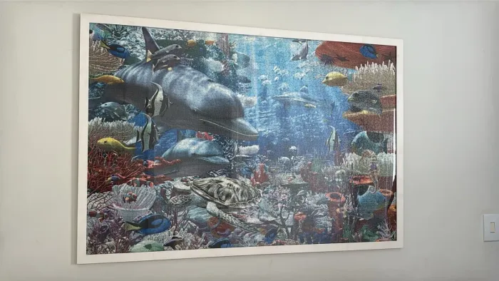 PROMO Quadro quebra cabeça fundo do mar 3.000 peças 1,27m X 0,86m 