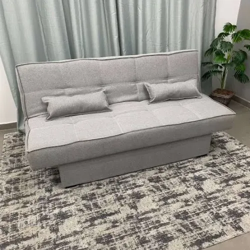 Sofá cama com baú grande Zurich LINHO - FRETE GRÁTIS