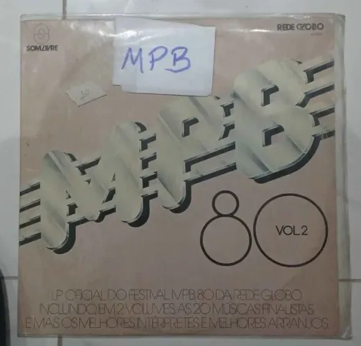 Disco Vinil LP. MPB 80. 1980. SOM LIVRE