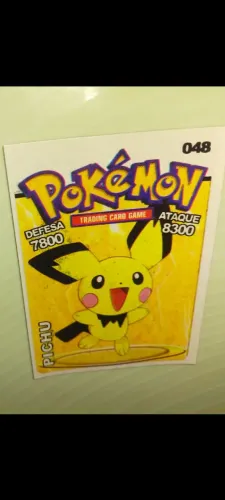 Cartão Pokemon Pichu 048 kit de cards pra jogar e colecionar