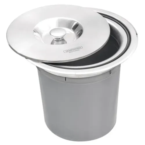 Lixeira de embutir Tramontina 8L Inox Nova