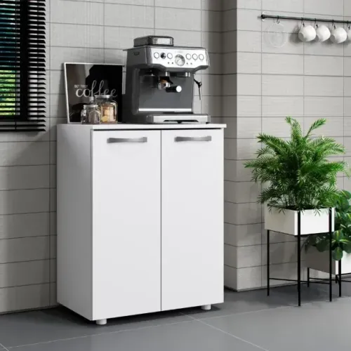 Balcão Denver 2Pts Branco Aramoveis - Entrega Rápida!