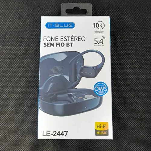 Fone de ouvido bluetooth sem fio condução óssea 