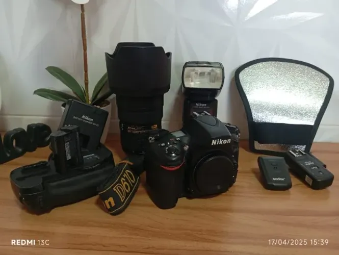 Máquina Fotográfica Profissional Nikon D610 Lente Nikon 24-70mm F2.8 Ed Completa