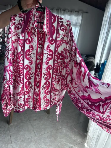 Dolce & Gabbana Majolica-printed Shirt in Silk Twill