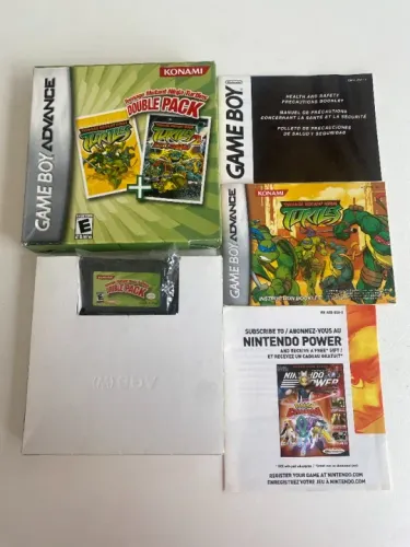 JOGO TEENAGE MUTANT NINJA TURTLES DOUBLE PACK NA CAIXA SEMINOVO - GBA