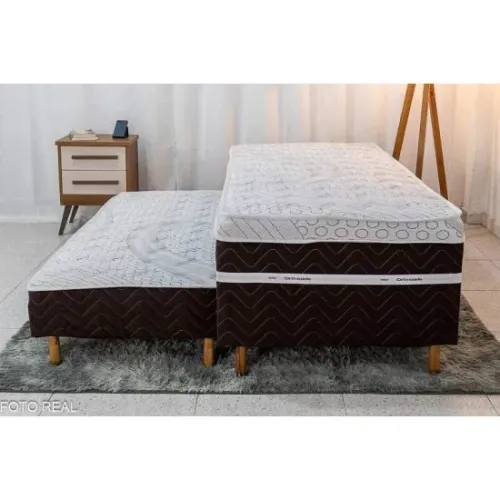 Cama Box Solteiro Livina Molas Ensacadas + Cama Auxiliar- Entrega Rápida