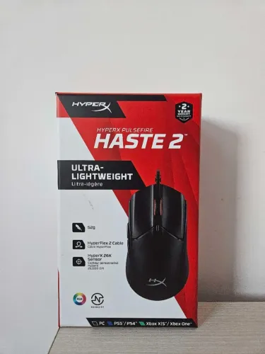 [Novo] Mouse Gamer HyperX Pulsefire Haste 2, RGB, 26000 DPI, 6 Botões, Preto - 6N0A7AA