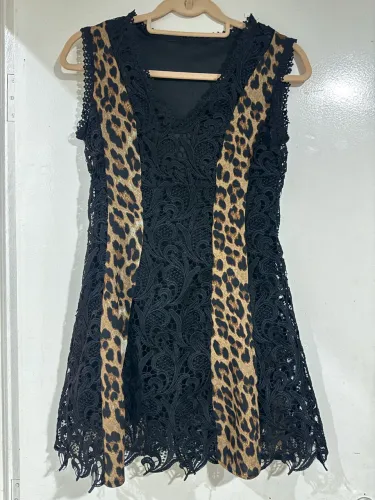 Vestido curto estampado