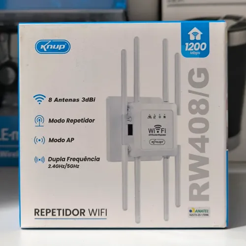 Repetidor wi-fi 8 antenas Dual Band 