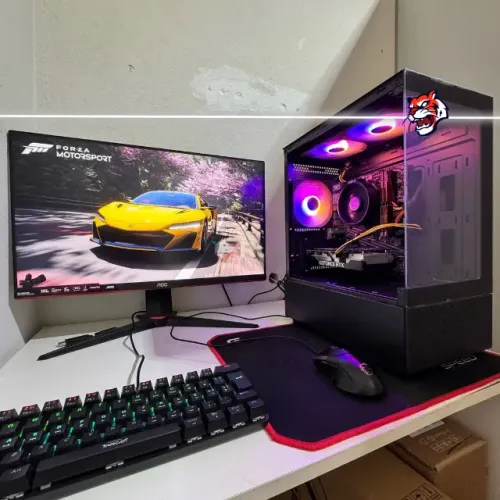 Pc gamer Tudo Ryzen 3 4100 + RTX 3050 6GB + RAM 16GB + SSD 512GB Melhor loja de Belém