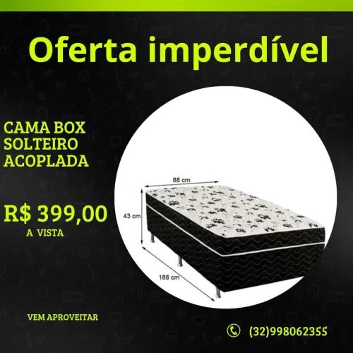 Cama Box Solteiro Acoplada - Oferta Imperdível!