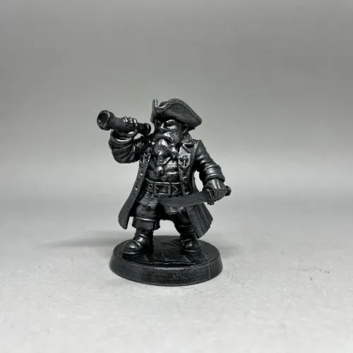 Miniatura Anão Capitão Naval Impressão 3D 