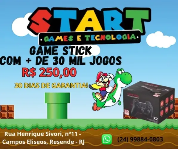 Game Stick com + de 30 mil jogos (30 DIAS DE GARANTIA)