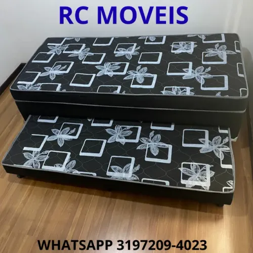 Cama Box Solteiro Bibox com Auxiliar e Colchão D33 - Qualidade e Funcionalidade