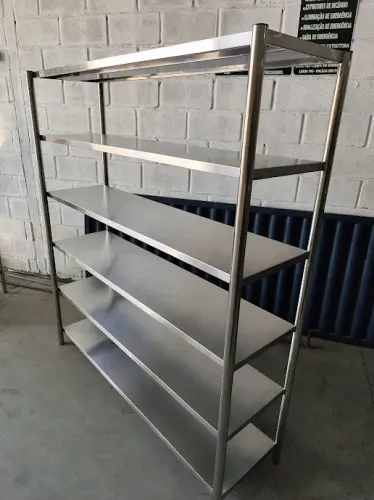 Estante Modular em Aço Inox para Depósito