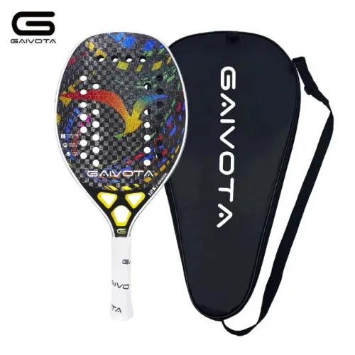 Raquete Beach Tennis 12k Carbono Dourada com Case