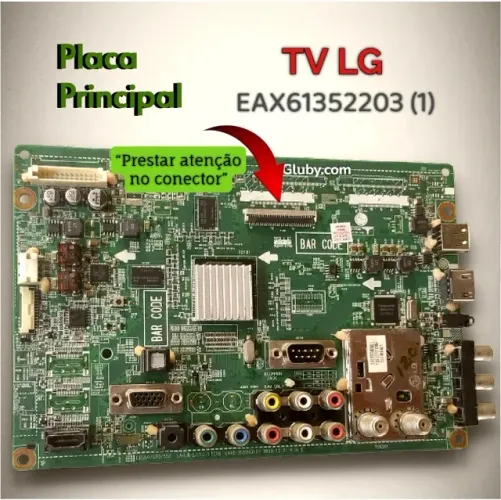 PLACA PRINCIPAL TV LCD 32' LG MODELO: 32LD350 EAX61352203(1)