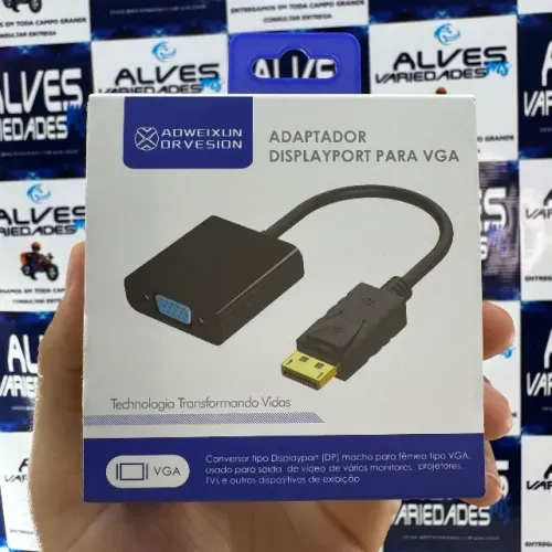 Cabo adaptador displayport para VGA
