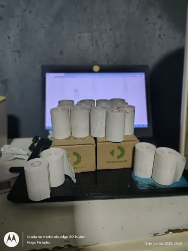 Rolos de Papel Térmico para Impressora de Cupom Fiscal da ton