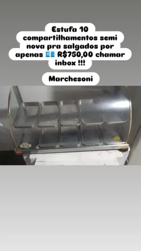 Estufa Marchesoni, fritadeira crown e cortador de frios !!!