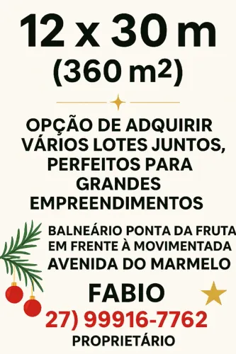 BLACK LOTES COMERCIAIS-Invista no futuro em Vila Velha/ES! Avenida do Marmelo-fluxo PESSOA