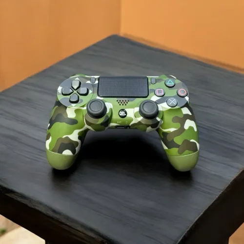 Controle PS4 Camuflado Verde sem fio joystick