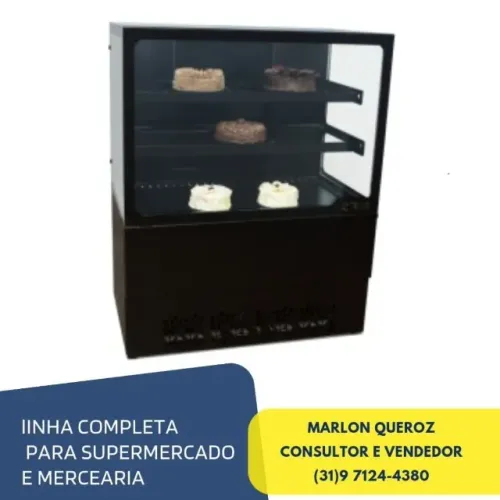 Balcão de Bolos e Tortas Polar Linha Black