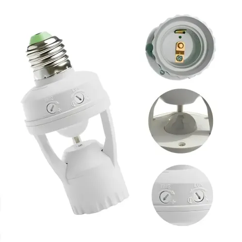 Sensor Presença C/ Fotocélula Para Lâmpada Soquete E27
