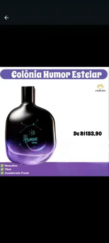 Colônia Humor Estelar Natura 75ml