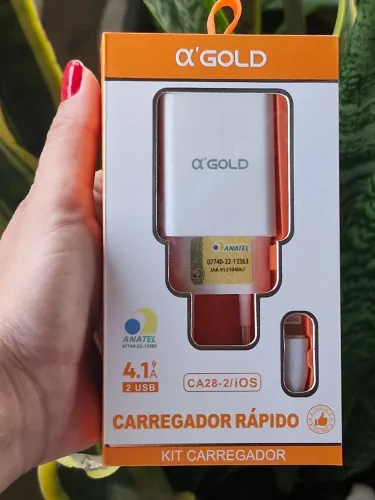 Carregador Turbo 50w P/ Iphone Lightning H Maston Rápido Ubs Branco