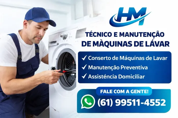 Serviços de manutenção em máquinas de lavar 