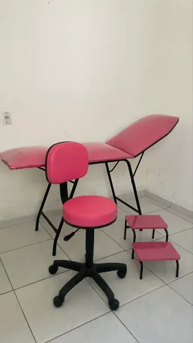 Maca + escadinha e cadeira com rodinhas