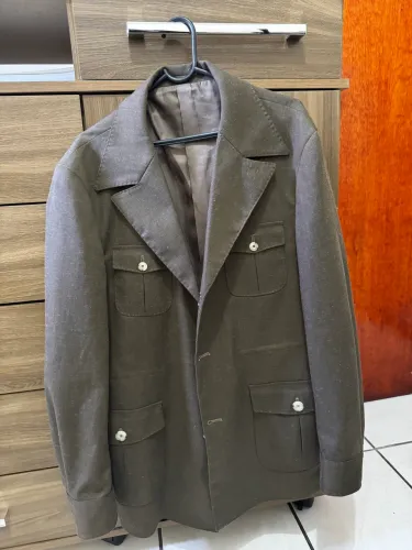 Jaqueta estilo Safari masculina 