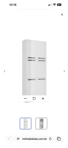 Paneleiro Itatiaia em Aço 6 portas Branco Florença
