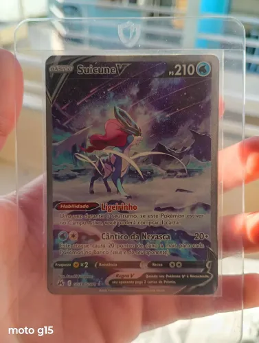 Suicune V, carta pokémon original.
