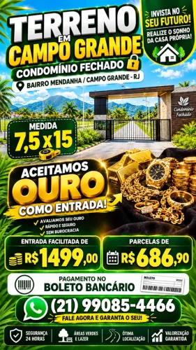 Terreno Mendanha Aceitamos Ouro Como Entrada