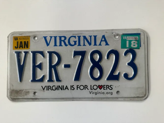 Placa americana Virgínia