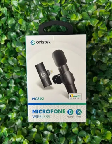 Microfone Lapela Sem Fio Lightning iPhone ONISTEK MC802