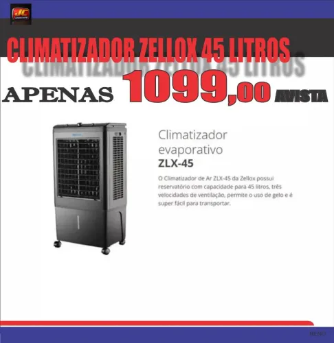 CLIMATIZADOR 45 LITROS ZELLOX 