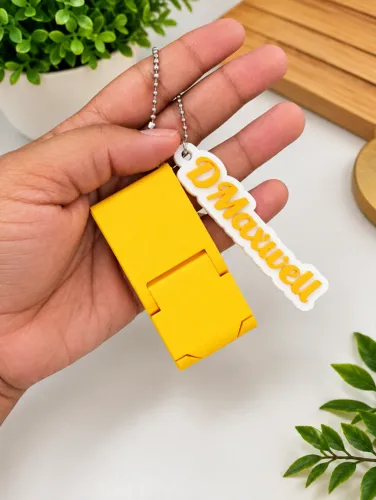 Mini Suporte Dobrável para Celular em Impressão 3D | Modelo Chaveiro Personalizado 