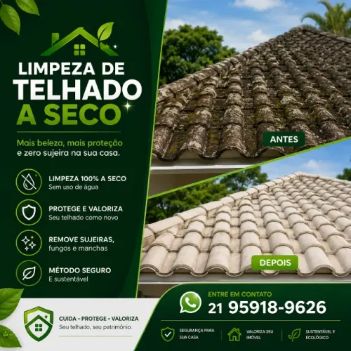 Limpeza de telhados a seco