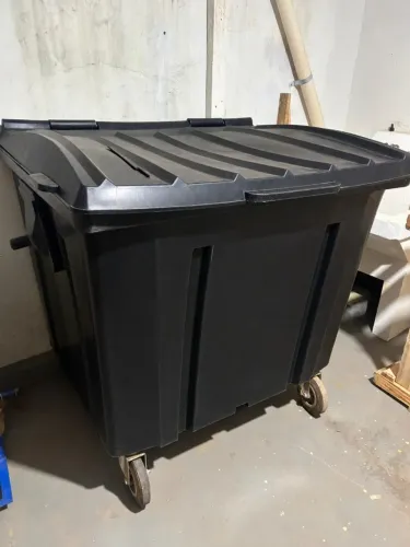 Container De Lixo 1000 Litros Plástico Preto