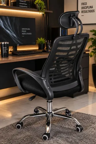CADEIRA DE ESCRITÓRIO COM ENCOSTO ERGONÔMICO ? PRONTA ENTREGA