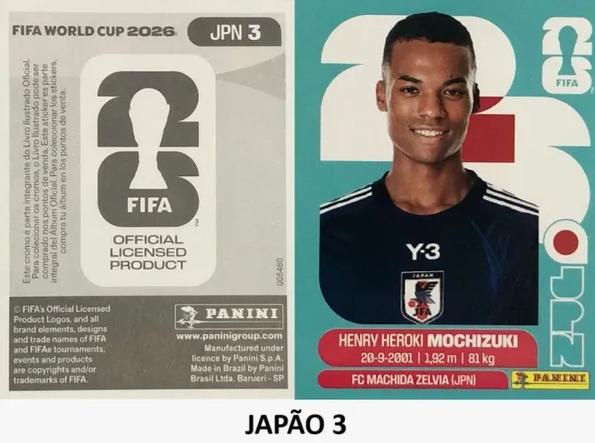 Figurinha copa do mundo 2026 - Japão 3 ( Henry Heroki)