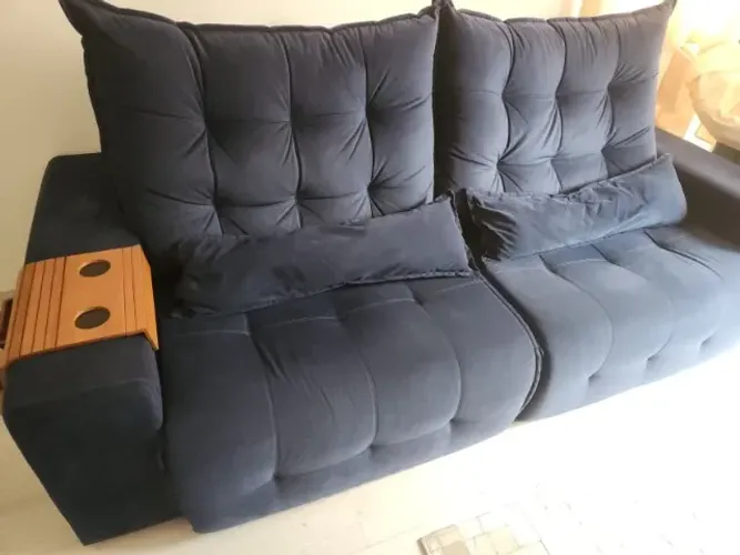Sofá retrátil/reclinável em mola ensacada